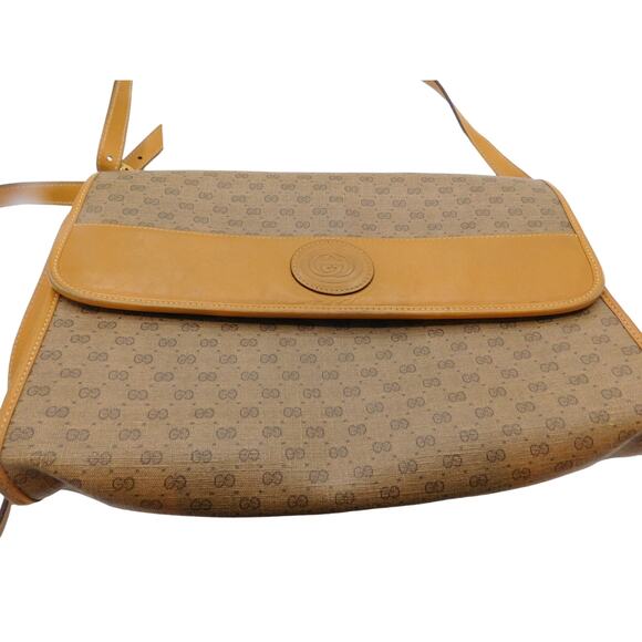 Vintage Gucci Monogram Leather Shoulder Handbag - Picture 7 of 8
